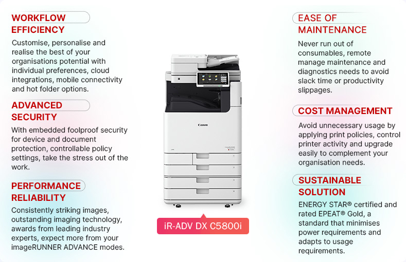 imageRUNNER ADV DX C5800i Series